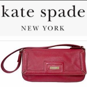 Kate Spade Vintage Bag in Deep Red Pebble Leather